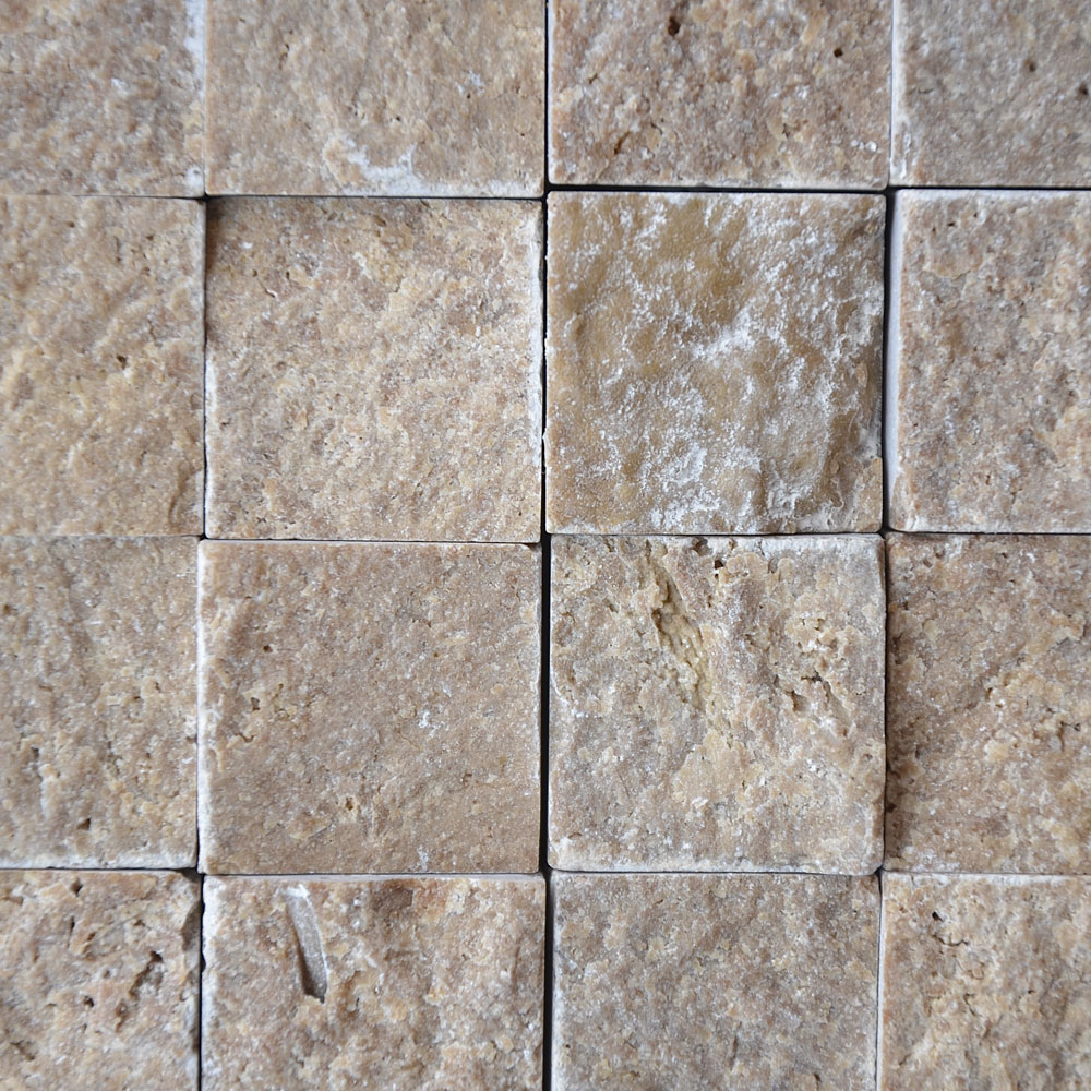 Mozaiek Model Cubic/Block - Cubic Mozaiek Travertin Noce